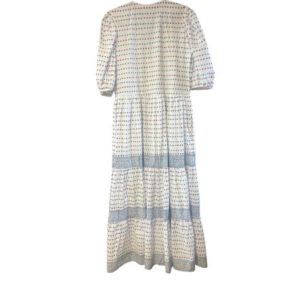 Tuckernuck Oliphant Puff Sleeve Maxi Dress In Ellis Blue - Picture 2 of 7